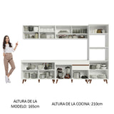 Cocina Integral 310cm Blanco Reims 02