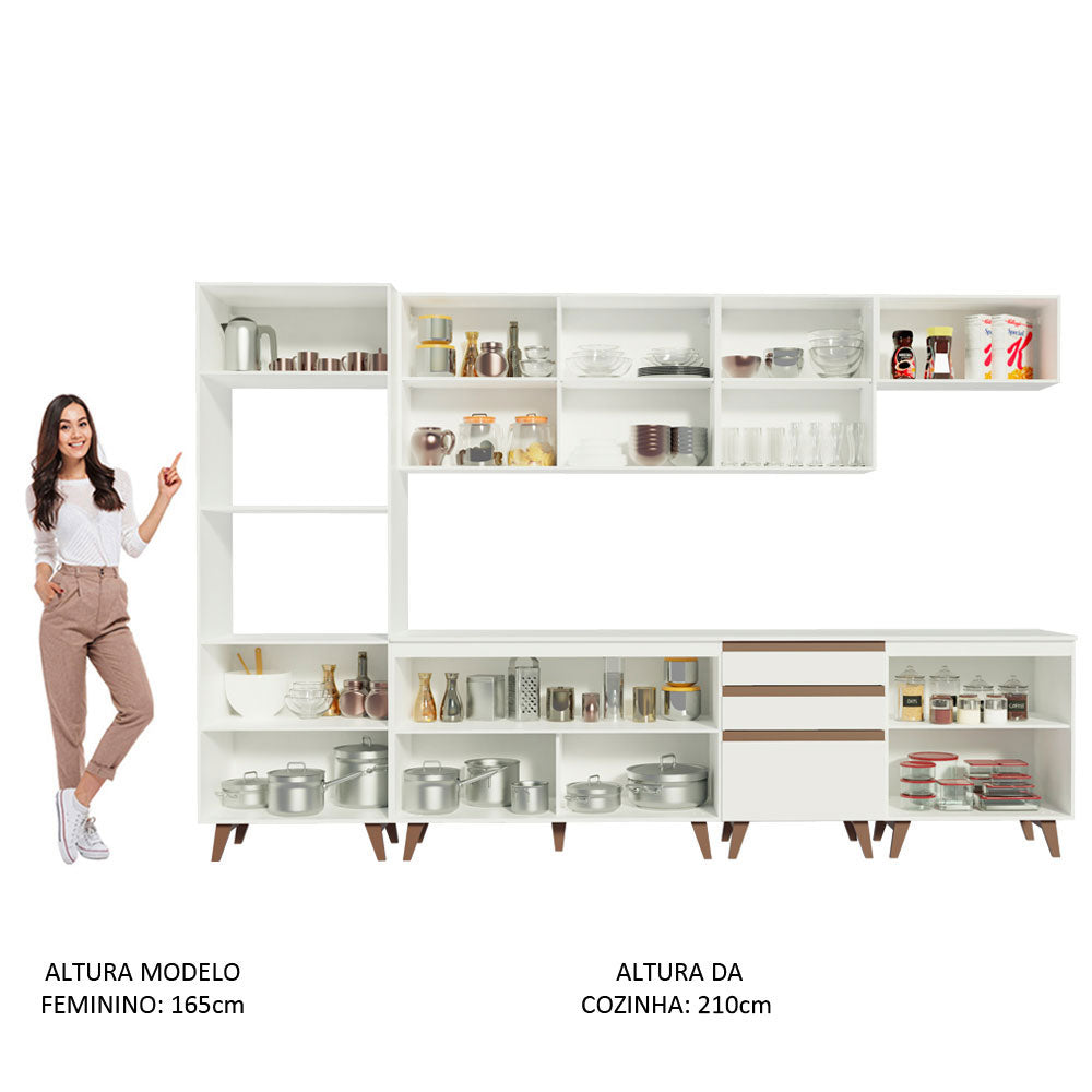 Cocina Integral 320cm Blanco Reims 02