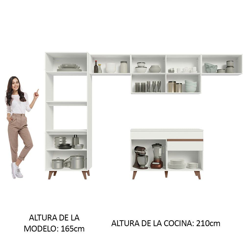Cocina Integral 330 cm Blanco Reims 01