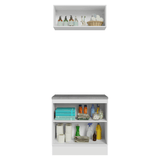 Combo Gabinete Bajo para Baño 80cm 3 Puertas Blanco/Gris Vik Madesa 02
