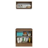 Combo Gabinete Bajo para Baño 80cm 3 Puertas Marrón/Verde Vik Madesa 02