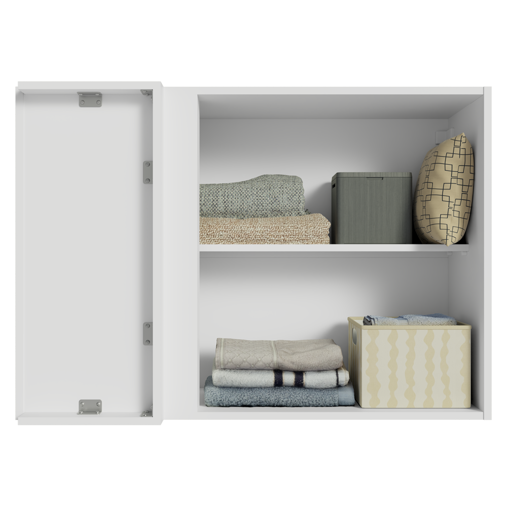 Gabinete Superior Esquinero para Recámara 94 cm 1 Puerta Blanco Neo Madesa