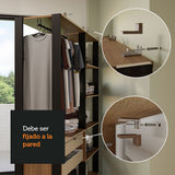 Clóset Modular Valencia 2 Cajones 129cm Marrón/Negro