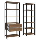 Clóset Modulado 2 Cajones 9 Niveles 129cm Marrón/Negro Valencia