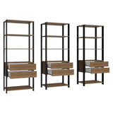 Clóset Modulado 6 Cajones 12 Niveles 210cm Marrón/Negro Valencia