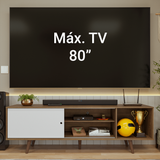 Mueble para TV hasta 80 Pulgadas 160cm con patas Marrón/Blanco/Marrón Torino Madesa