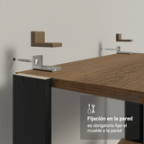 Estante Armario Multiuso para Escritorio 59cm 5 Repisas Marrón/Negro Madesa