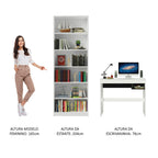 Kit Escritorio y Estante Multiuso Blanco Madesa