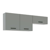 Kit con 2 Gabinetes Superiores 3 Puertas Blanco/Gris Agata