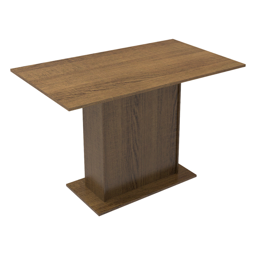 Juego de Comedor Mesa con Encimera de Madera 2 Sillas Marrón/Oxford Manu