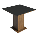 Juego de Comedor Mesa Encimera de Madera 4 Sillas Marrón/Negro/Oxford Karina