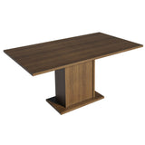 Juego de Comedor Mesa con Encimera de Madera 6 Sillas Marrón/Negro Augusta