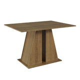 Juego de Comedor Mesa Encimera de Madera 6 Sillas Marrón/Negro Sharon