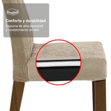 Conjunto de Comedor Encimera de Vidrio 6 Sillas Marrón/Imperial Sintra Madesa