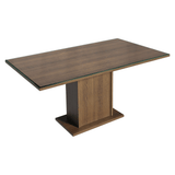 Conjunto de Comedor Encimera de Vidrio 6 Sillas Marrón/Silver Dália Madesa
