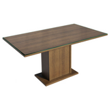 Conjunto de Comedor Encimera de Vidrio 6 Sillas Marrón/Silver Azaleia Madesa