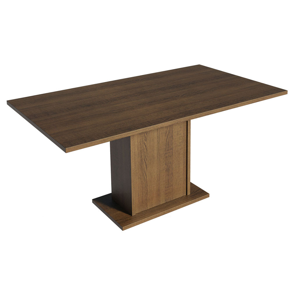 Conjunto de Comedor Encimera de Madera 6 Sillas Marrón/Silver Bosque Madesa