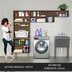 Kit Lavadero 235 cm Marrón Gourmet Madesa
