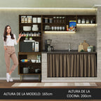 Cocina Compacta 235 cm Marrón Madesa