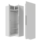 Clóset Modular Esquinero 230 cm 3 Puertas Blanco Neo Madesa