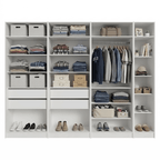 Clóset Modular 280 cm 7 Puertas 4 Cajones Blanco Neo Madesa