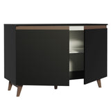 Mueble Estación de Café Reims 120 cm 2 Puertas Negro