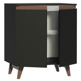 Mueble Estación de Café Reims 70 cm 2 Puertas Negro