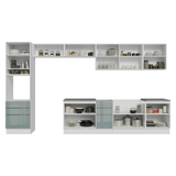 Cocina Integral 400cm Lux Blanco/Gris 01