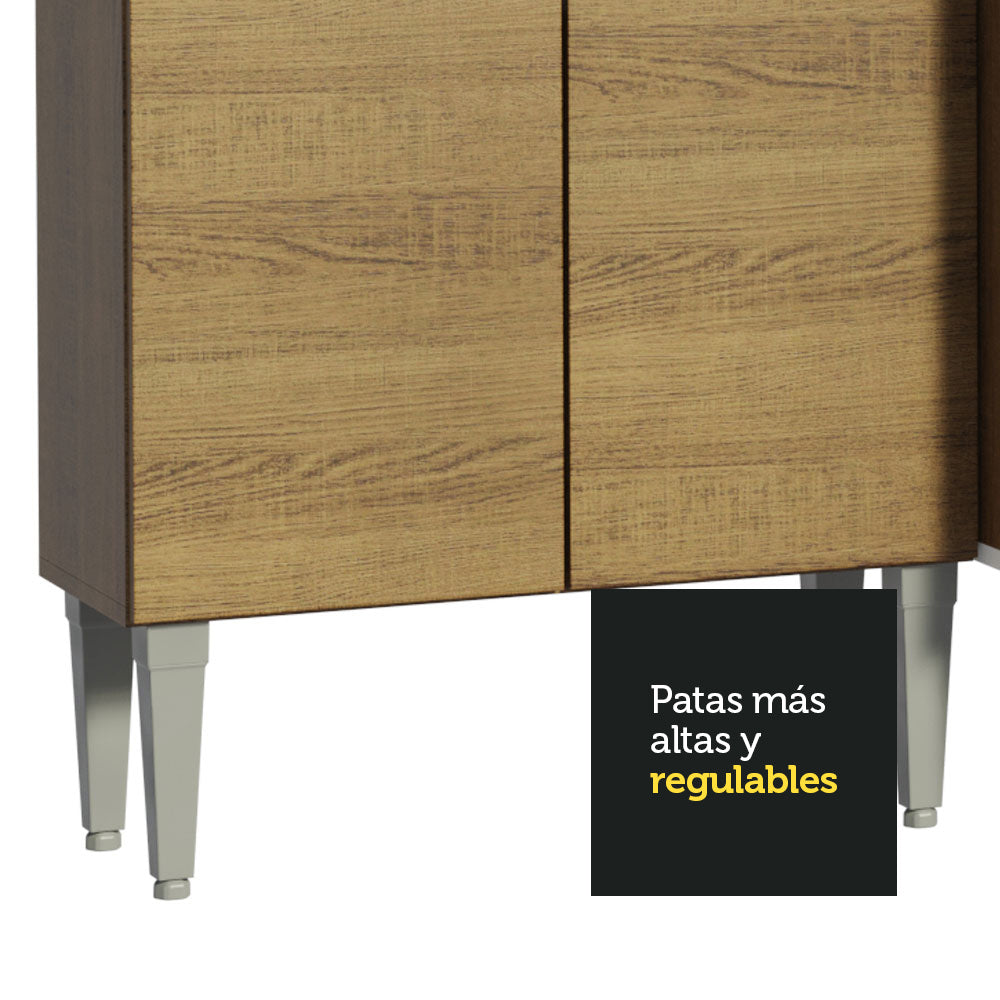 Cocina Integral 229cm con Fregadero Marrón Emilly 11