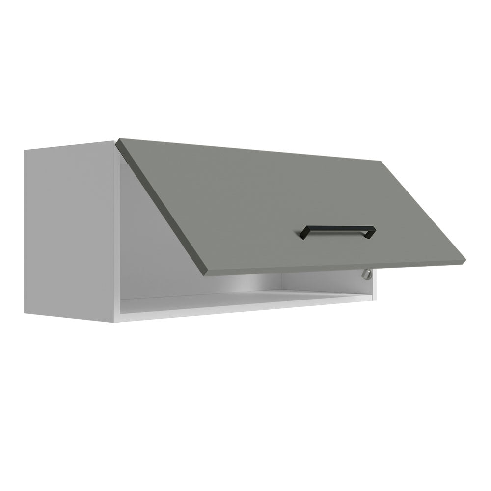 Gabinete Superior Multiuso 80 cm 1 Puerta Blanco/Gris Agata Madesa