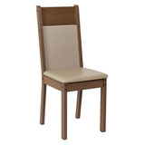 Juego de Comedor Con 6 Sillas Marrón/Crema/Sintético Beige Lousiana