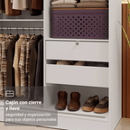 Clóset Soltero 119 cm 2 Puertas Corredizas Blanco Luke Madesa