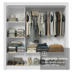 Clóset Matrimonial 170 cm 3 Puertas Corredizas Blanco Monaco Madesa
