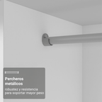 Clóset Soltero 117 cm 2 Puertas Corredizas Blanco Denver Madesa