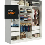 Clóset Matrimonial Reno 3 Puertas Corredizas - Blanco