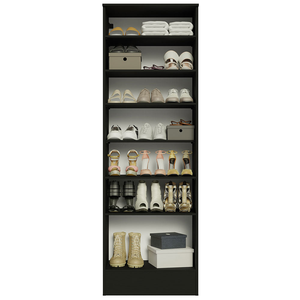 Estante Zapatera 60 cm 1 Puerta con 1 Espejo Negro Isis Madesa