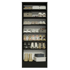 Estante Zapatera 60 cm 1 Puerta con 1 Espejo Negro Isis Madesa