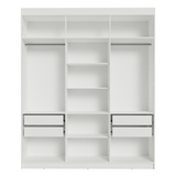 Clóset Matrimonial Venus 180 cm Sin Puertas 4 Cajones Blanco