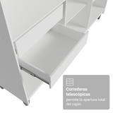 Clóset Matrimonial Venus 180 cm Sin Puertas Con Patas 4 Cajones Blanco