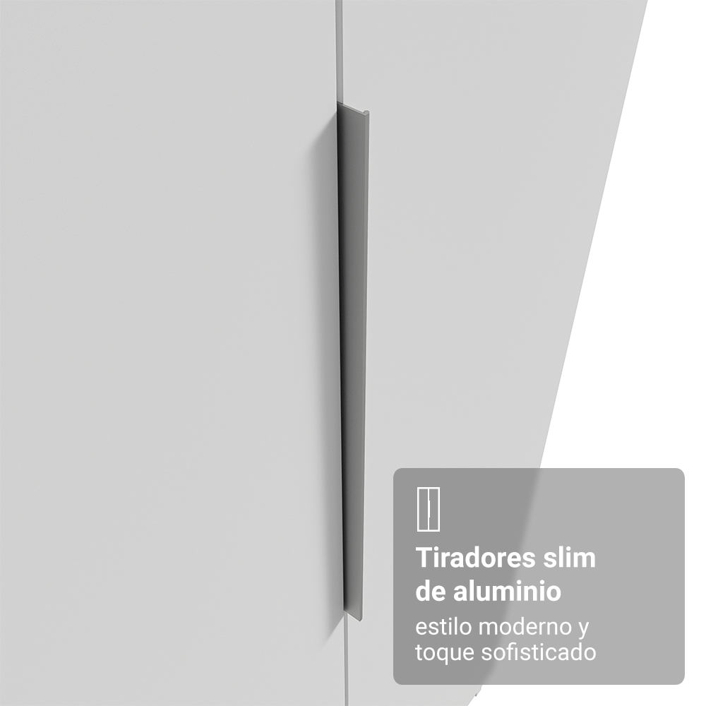 Clóset Modular 80 cm 2 Puertas 2 Cajones Blanco Neo Madesa