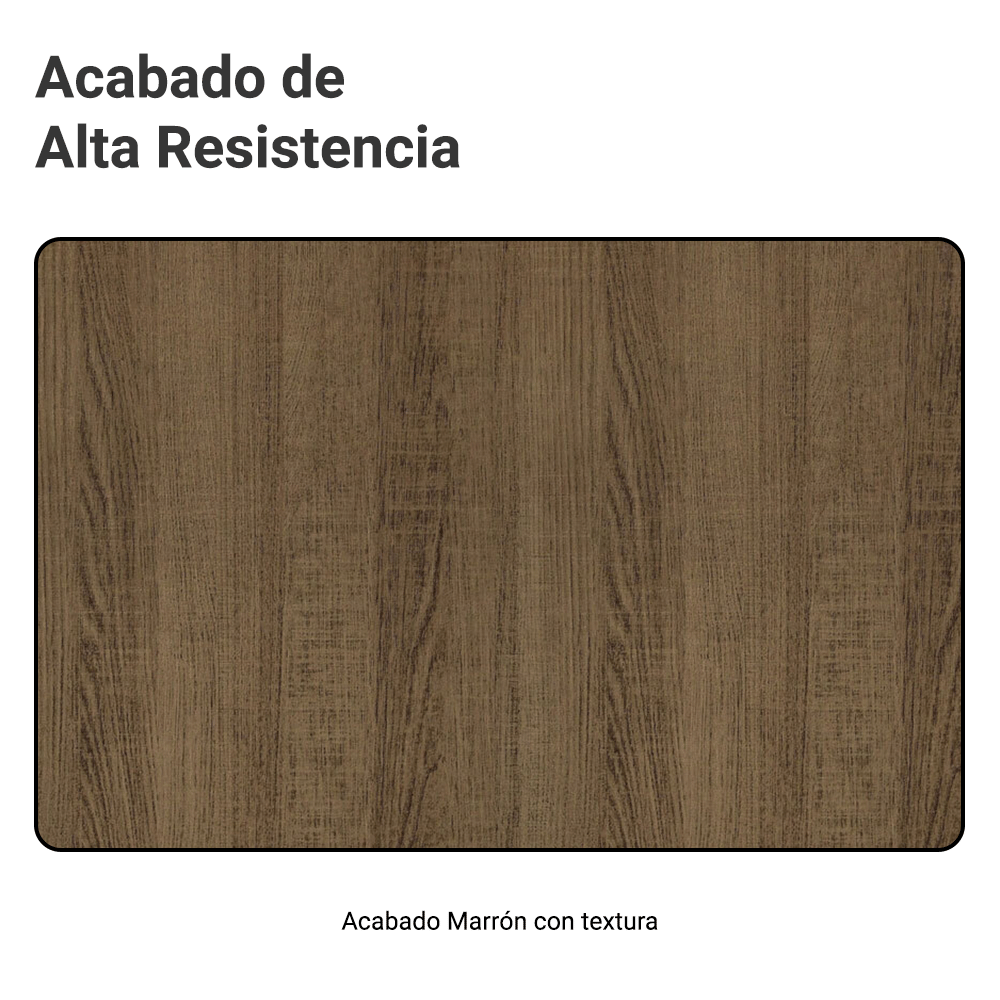 Mesa de Comedor Rectangular con Encimera de Vidrio Marrón 5329