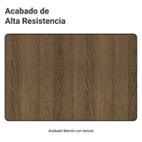 Mesa de Comedor Rectangular con Encimera de Vidrio Marrón 5329