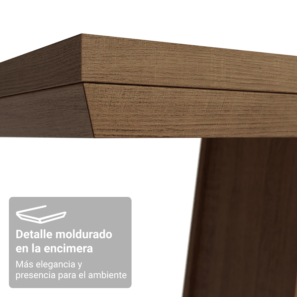 Mesa de Comedor 160 cm Marrón/Gris Madesa