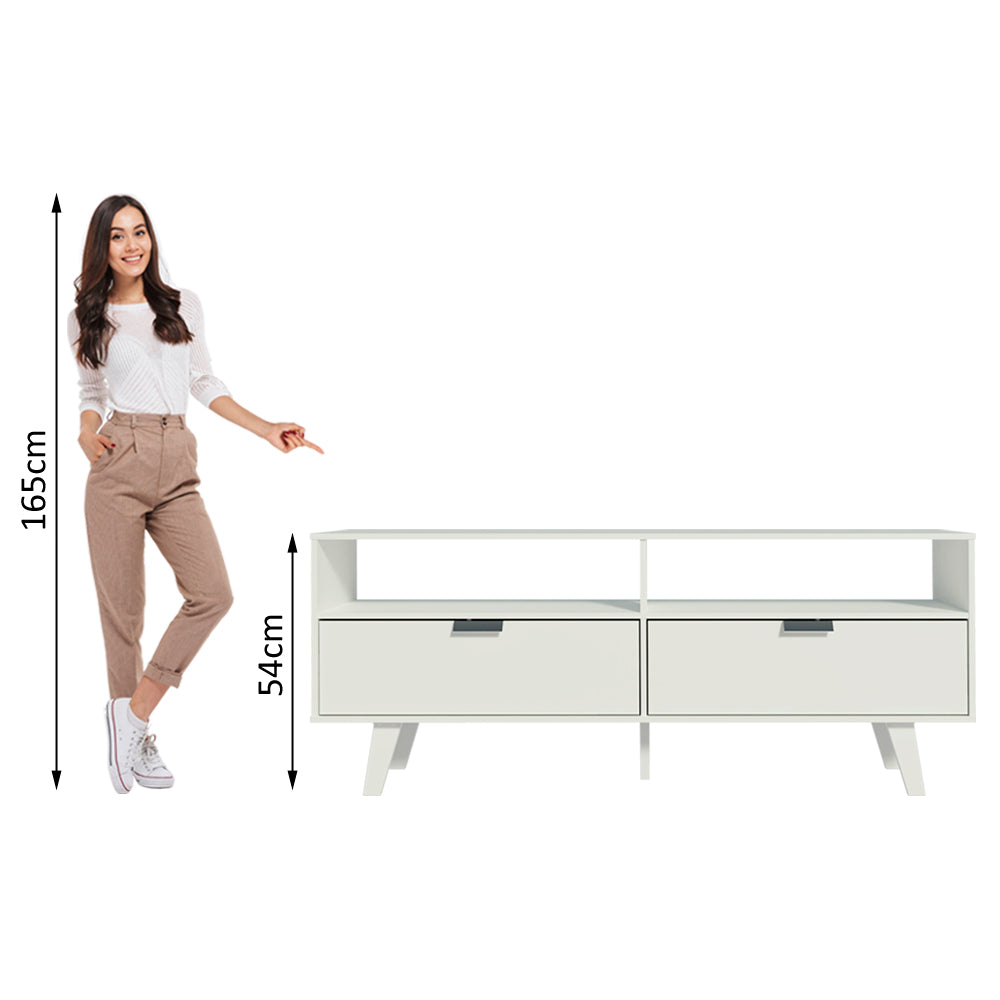 Mueble para TV hasta 55 Pulgadas Oslo con 2 Puertas Blanco