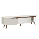 Mueble para TV hasta 80 Pulgadas 180 cm 2 Puertas 1 Cajón Doha Blanco/Marrón