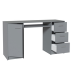 Escritorio 136 cm 3 Cajones 1 Puerta Gris Madesa