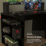 Escritorio Gamer Para PC y Consola Negro