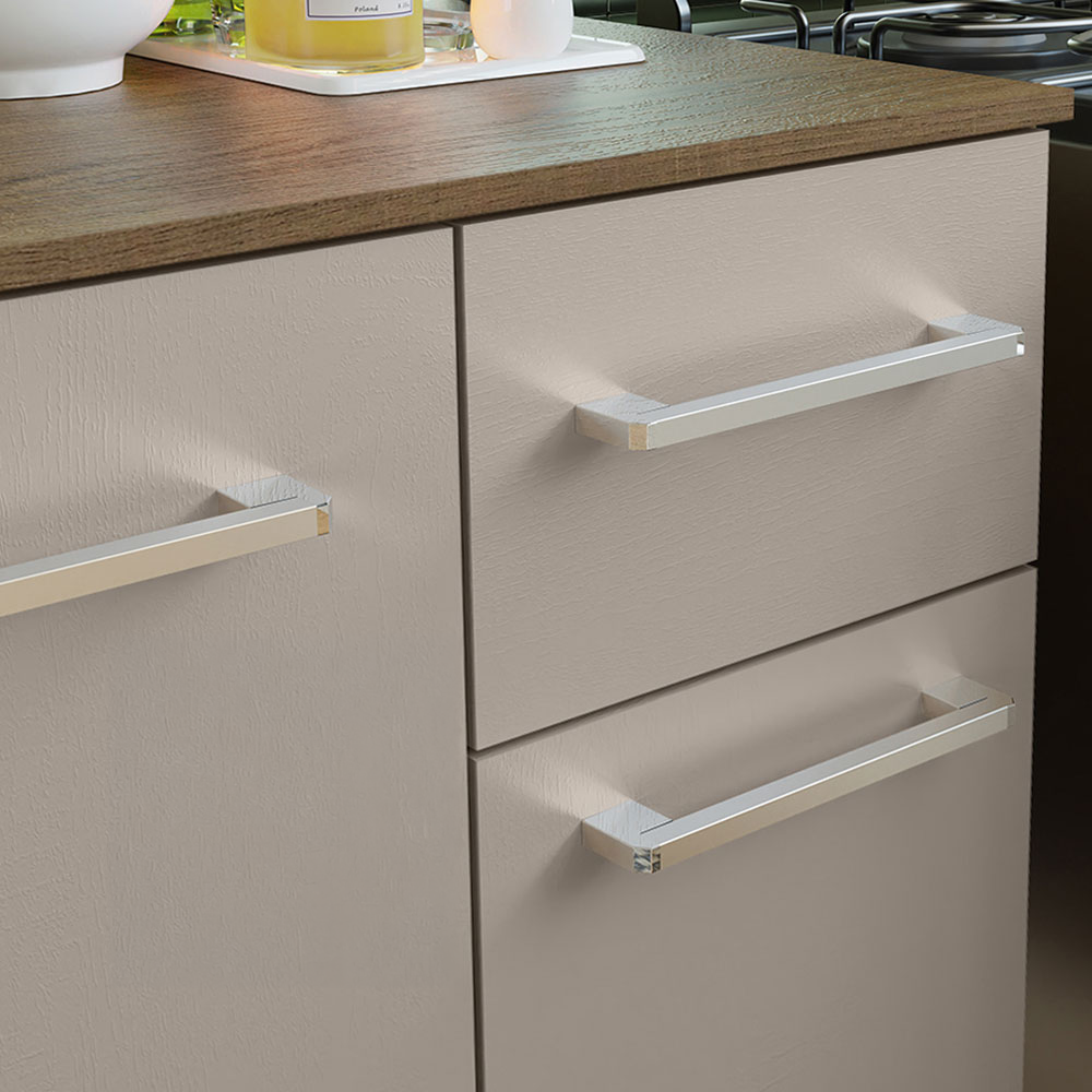 Cocina Compacta 120cm Marron/Crema Easy