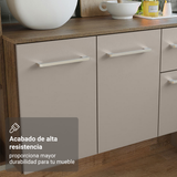 Cocina Compacta 120cm Marron/Crema Easy