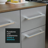 Cocina Integral 120cm Marrón/Gris Easy Madesa